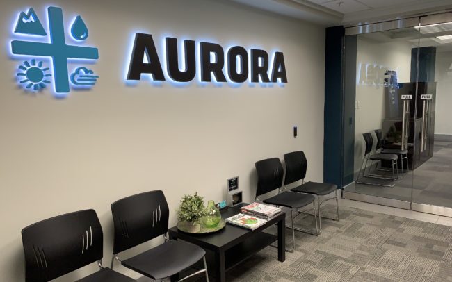 Aurora entrance sign